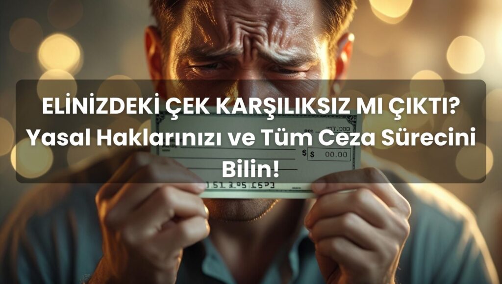 Elindeki karşılıksız çek için endişelenen bir kişi ve karşılıksız çek cezası ile yasal haklar