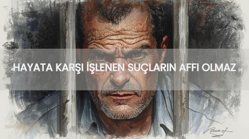 Kasten öldürme suçu ve TCK 81-82 uyarınca müebbet hapis cezasını simgeleyen parmaklıklar ardında pişman bir adam.