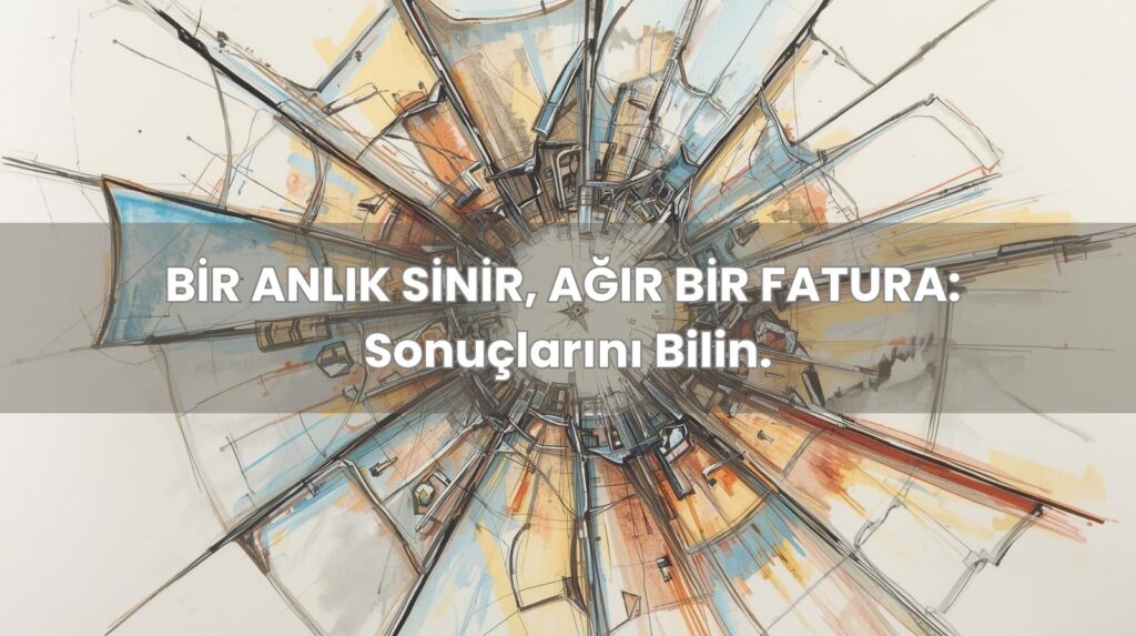 Mala zarar verme suçu ve TCK 151-152 uyarınca cezasını simgeleyen kırık bir cam görseli.