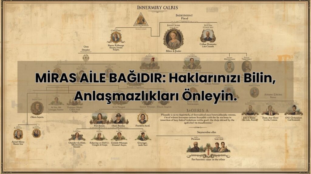 Miras paylaşımı nasıl yapılır sorusunu yanıtlayan, yasal mirasçılar ve zümre sistemini gösteren bir aile ağacı şeması.