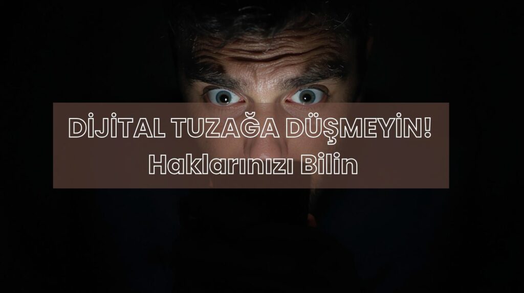 İnternet üzerinden nitelikli dolandırıcılık suçu ile karşılaşan bir kişinin bilgisayar ekranındaki uyarıya bakması.