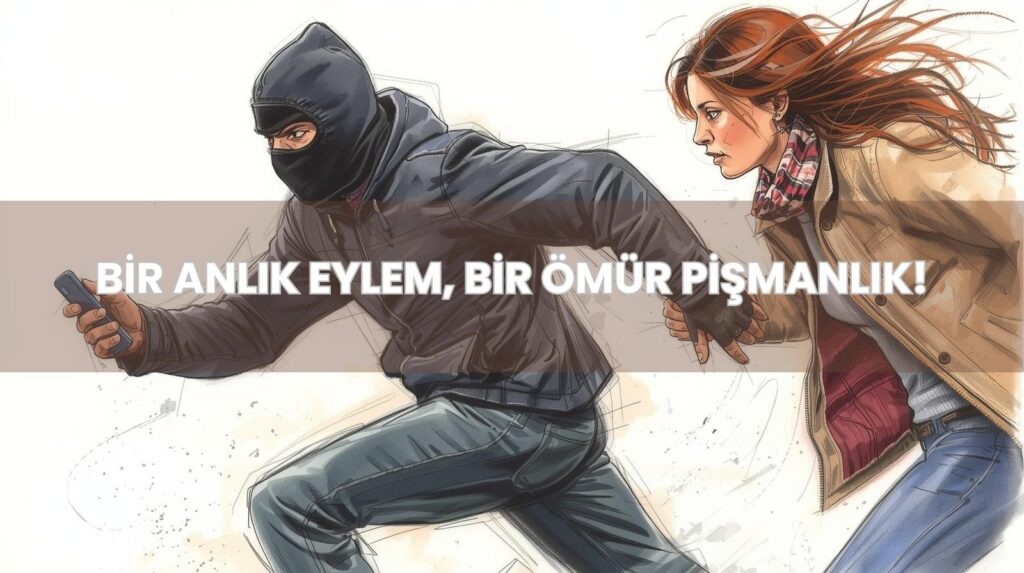 Yağma (gasp) suçu ve TCK 148 uyarınca ağır cezasını, cebir ve tehdit unsurunu simgeleyen bir görsel.