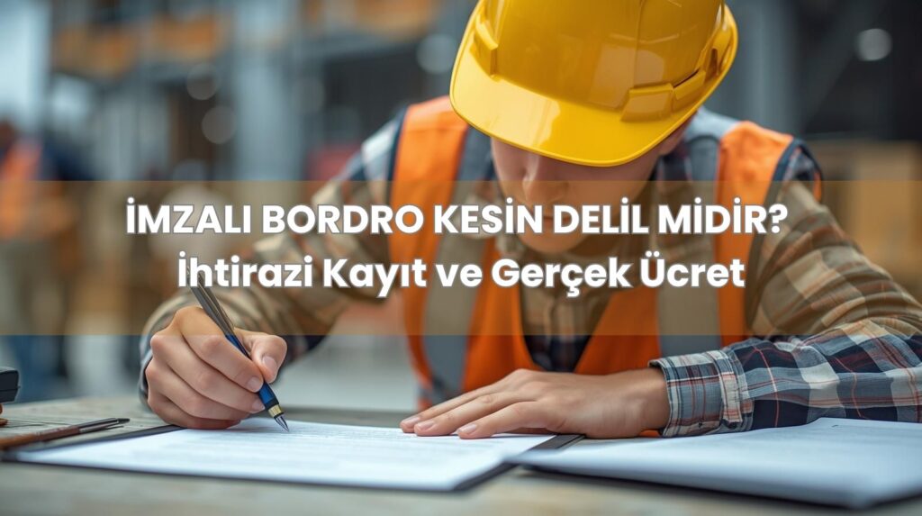 İmzalı bordro ispat gücü ve fazla mesai alacaklarında ihtirazi kaydın önemine dair Yargıtay kararları.