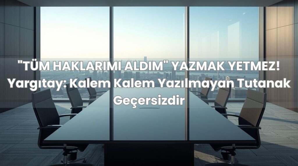 Arabuluculuk tutanağında alacak kalemleri ayrı ayrı yazılmadığı için geçersiz sayılan belge ve Yargıtay kararı görseli.