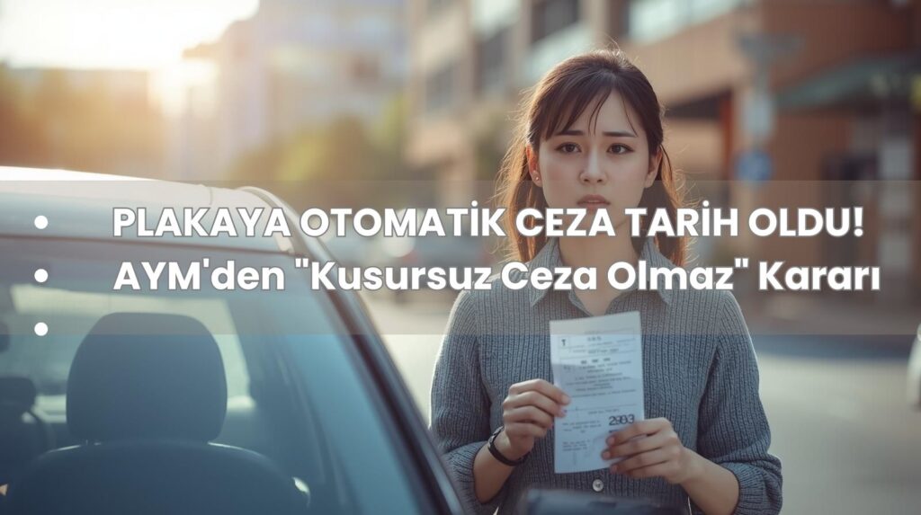 Anayasa Mahkemesi kararıyla araç sahibine otomatik trafik cezası kesilmesi iptal edildi.