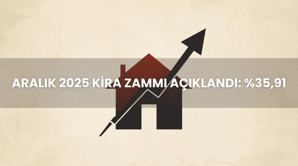 Aralık 2025 kira artış oranı %35,91, konut ve işyeri kira zammı hesaplama.