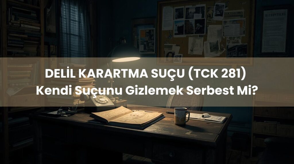 Suç delillerini yok etme, gizleme veya değiştirme suçu TCK 281 ve şahsi cezasızlık halleri.