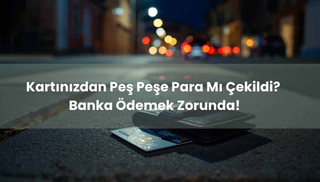 Kredi kartından üst üste para çekilmesi ve kredi kartı dolandırıcılığında bankanın sorumluluğu yargıtay kararları.
